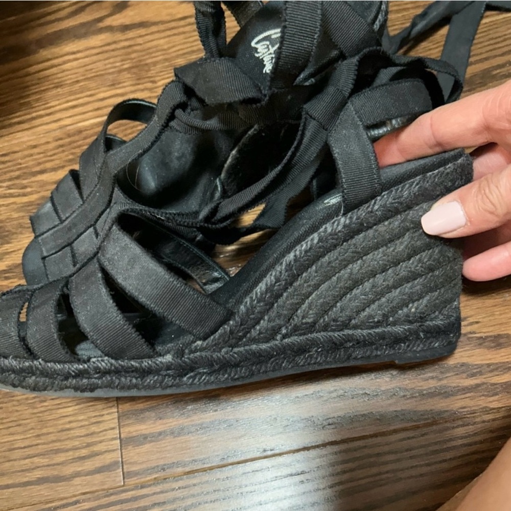 Black Espadrills size 7